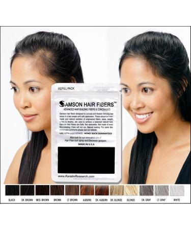 Dark Gray Hair Fiber Refill Kit by Samson | 25g Hair Loss Concealer Made in USA - International Shipping Available - Buy Online on GoSupps.com