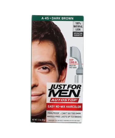 Just For Men Dark Brown Hair Color #45 - 1ct | International Shipping | Perfect Grey Coverage - Buy Online on GoSupps.com