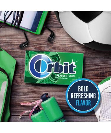 ORBIT Spearmint Sugarfree Chewing Gum 14 Pieces, Pack of 12 - Buy Online on GoSupps.com