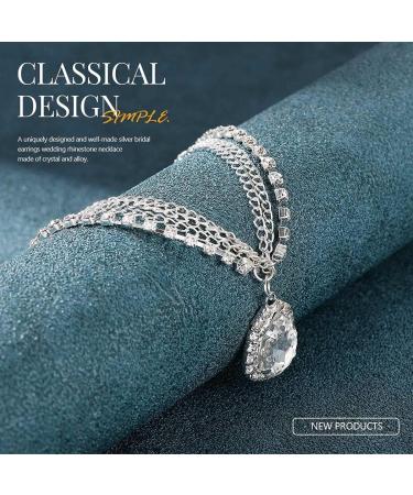 Runmi Rhinestone Head Chain | Layered Bridal Headdress & Silver Crystal Hair Accessories for Bride & Bridesmaid - Buy Online on GoSupps.com