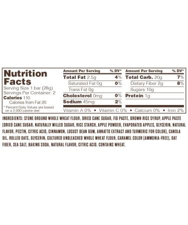 Nature's Bakery Whole Wheat Fig Bar Vegan + Non-GMO Apple Cinnamon 12 Count - Buy Online on GoSupps.com