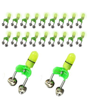 Cailauer 20Pcs LED Twin Bell Night Fishing Alarm Clip,Fishing Bite Alarm Indicator,LED Night Fishing Rod Bite Bait Alarm Ligh. 20Pcs Yello - Buy Online on GoSupps.com
