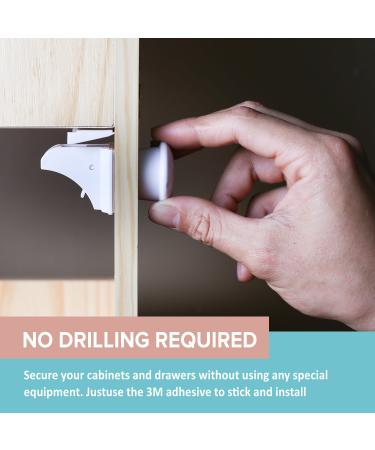 12 Magnetic Child Safety Cabinet Locks + 3 Keys - Baby Proof Cabinets & Drawers, Easy Install, No Tools Needed - Buy Online on GoSupps.com