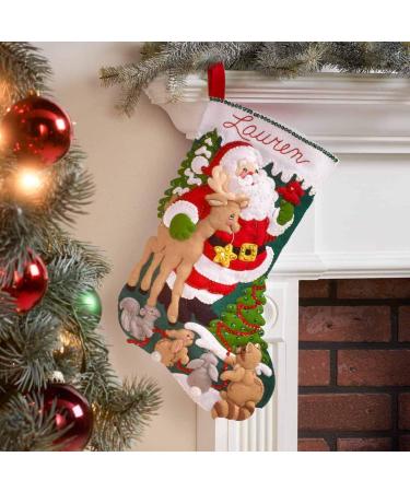 Bucilla 89242E Forest Greetings Christmas Stocking Kit - 18 Felt Applique - Buy Online on GoSupps.com