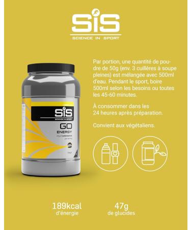 Science in Sport GO Energy Drink Powder 1.6kg Vegan Lemon - High Energy Carbohydrate Powder with 47g Carbohydrates - Maltodextrin Powder for Power Training - Buy Online on GoSupps.com
