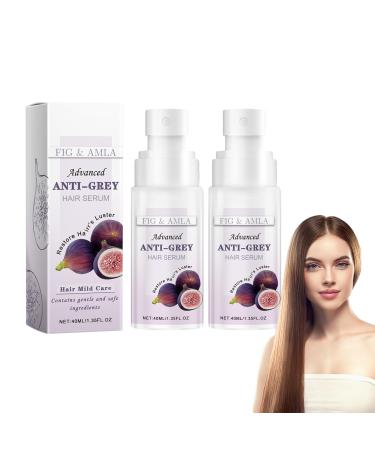 Shantou Youjia AntiGray Hair Serum 2 Pack Hair Growth Oil Nourishing Hair Serum Spray Strengthens Roots Reverses Graying and Smoothes Hair