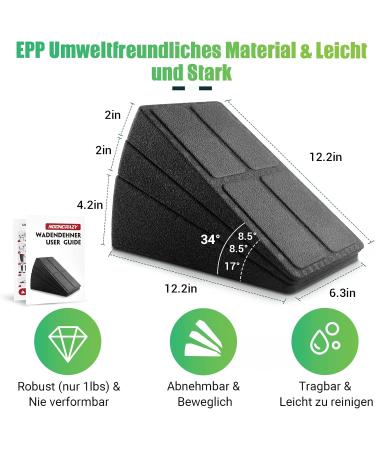 Buy Wadendendehner 3 Set - Mobilization Wedge for Calf Stretching Leg Extensions & Plantar Fasciitis Relief - International Shipping Available - Buy Online on GoSupps.com