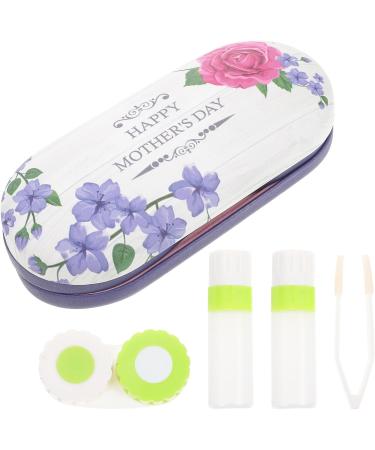 COHEALI Double Glasses & Contact Lens Case with Mirror & Tweezer - Purple | Travel-Friendly & Stylish Accessories - Buy Online on GoSupps.com