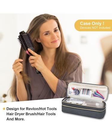 Travel Case for Revlon Hair Dryer Brush - Double-Layer Storage Bag for Hot Air Brush & Styling Accessories (Case Only) - Buy Online on GoSupps.com