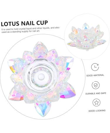 Mikinona Nail Art Crystal Cup Nail Dish Nail Art Cup Nail Art Liquid Cup Clear Nail Gel Nail Charm Storage Cup Gel De Cejas Transparente Dappen Dish Nail Practice Cups Dappen Bowl Mix Lotus - Buy Online on GoSupps.com