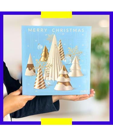 BriConti ZMILE COSMETICS Beauty Advent Calendar 3D Christmas Trees 24 surprises for making up and styling in the traditional door Advent calendar with vegan cosmetics - Buy Online on GoSupps.com