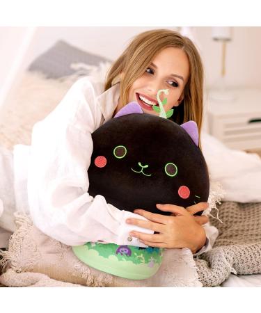 Mewaii Soft Mint Cat Mushroom Stuffed Animal Plush Pillow Squishy Toy - 14 Inch - Buy Online on GoSupps.com