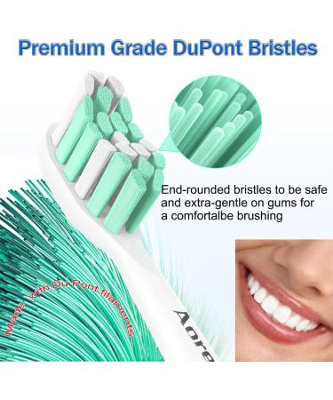 Aoremon Replacement Toothbrush Heads for Philips Sonicare - Compatible with Sonicare HX9023/65 - Snap-on Electric Toothbrush Heads in White - Buy Online on GoSupps.com