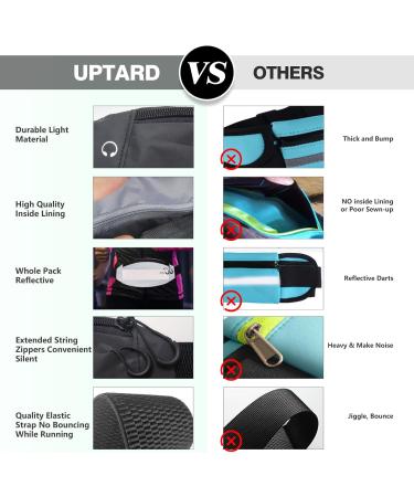 Reflective Running Belt with Phone Holder - Black | UPTARD Running Fanny Pack for Men and Women - Buy Online on GoSupps.com