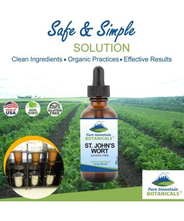 Kosher St. Johns Wort Tincture - Alcohol-Free Extract - 500mg - 1oz Bottle - Buy Online on GoSupps.com