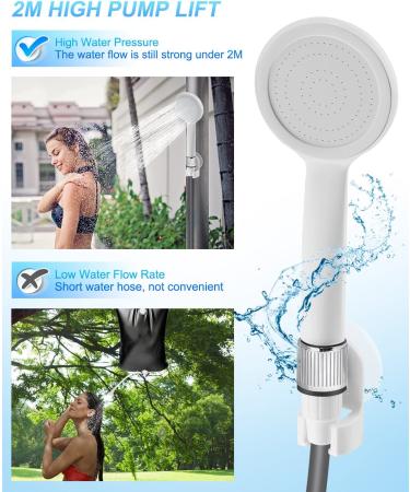 AUTOPkio Portable Camping Shower - Plug-and-Play 12V 24V Car Outdoor Shower Kit | Upgraded Pump for Hiking, Pets, and Car Washing - Blue - Buy Online on GoSupps.com