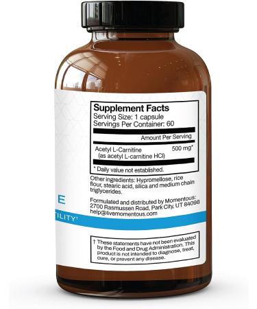 Momentous Huberman Stack Acetyl-Carnitine - 60 Servings - Buy Online on GoSupps.com
