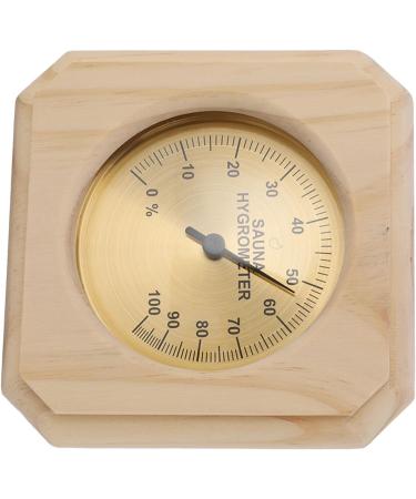Wooden Sauna Hygrothermograph | Square Thermometer & Hygrometer for Real-Time Indoor Monitoring - International Shipping - Buy Online on GoSupps.com