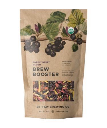 Kombucha.com Forest Berry Bloom BREW BOOSTER - Super Premium CERTIFIED ORGANIC Elderberry Currant Blueberry Blend w/ Hibiscus for Creating Store Quality Kombucha Flavored Iced Tea Sangria and More - All Natural Loose Leaf Caffeine Free No Artificial Flavo