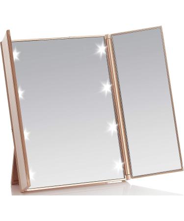 Miss Sweet Tri-fold Compact Mirror - 6inch Travel Mirror (Gold) - Buy Online on GoSupps.com