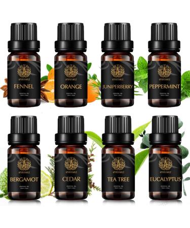 Aromatherapy Tea Tree Essential Oil Set for Diffuser 100% Pure Cedar Essential Oils Set for Air Freshener 8x10ml 100% Pure Pine Needles Eucalyptus Peppermint Juniper Berry Orange Fennel Oils Set - Buy Online on GoSupps.com
