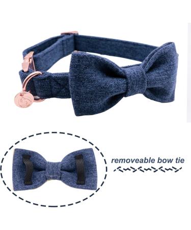 Dogwong Blue Dog Collar with Removable Fly | Comfortable Adjustable Pet Collar for Small & Medium Dogs | Perfect Gift for Girls & Young Dogs | Large Size Available (Pack of 1) - Buy Online on GoSupps.com