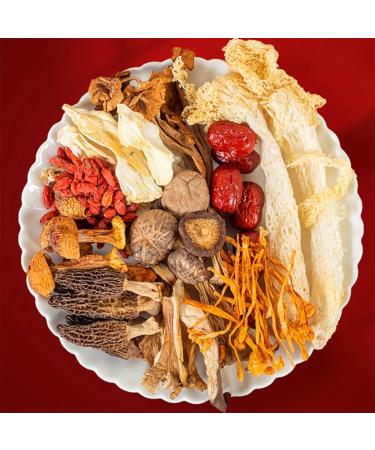 Soup Package of 11 Types of Mushrooms Dry Abalone Nutritious Mushroom And Herb Soup Set QICAIJUNGUTANG 11 Types Mushroom Soup Packets (5Pcs) - Buy Online on GoSupps.com