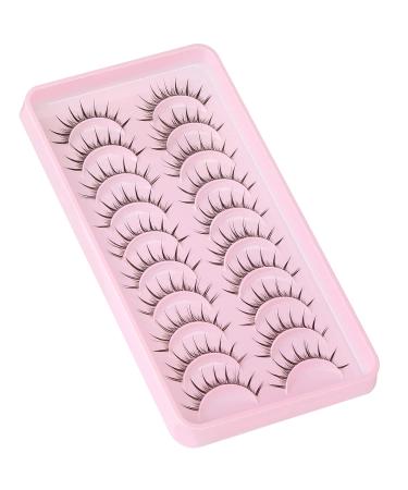Geeneiya 02A 3D Mink Eyelashes Pack - 10 Pairs Natural Look Fluffy Individual Cluster Extension Lashes - Buy Online on GoSupps.com