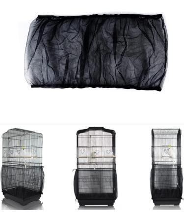 Bird Cage Seed Catcher Cover - Nylon Mesh, Dust-Proof & Breathable - L Black - Buy Online on GoSupps.com