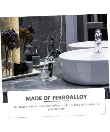 Beaupretty Razor Holder - Stainless Steel Safety Razor Stand & Organizer Tool - Perfect for Bathroom - 7x5.5x4.5cm Silver - Buy Online on GoSupps.com