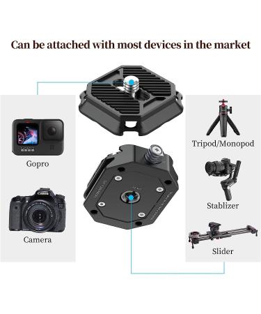 ULANZI F38 Camera Quick Release Plate - 1/4 to 3/8 Screw Thread - QR Plate for Sony Canon DSLR Stabilizer Slider Monopod - Buy Online on GoSupps.com