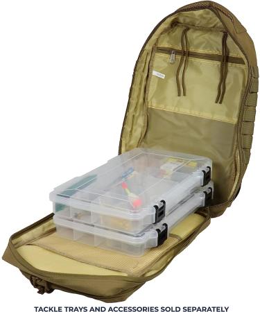 OSAGE RIVER Fishing Tackle Backpack with Rod Holder | Large Bag for Tackle Trays | Bass Fishing, Camping, Traveling | Khaki - Buy Online on GoSupps.com