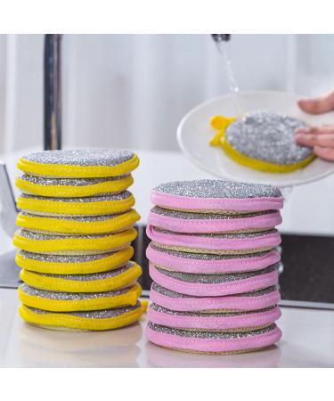 JAGTRADE Kitchen Cleaning Sponges Double Sided Scouring Pad Wipe Dishwashing Sponges Cloth for Easy Dishwashing - Buy Online on GoSupps.com
