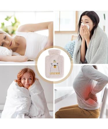 Heat Bottle with Soft Cover - 500ml PVC Hot Water Bag for Pain Relief | Leakage-Proof & Fluffy for Adults & Children (Brown) - Buy Online on GoSupps.com