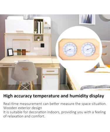 Fuik Sauna Thermometer & Wooden Thermohygrometer - Large Dial for Clubs Gyms & Family Saunas | International Shipping - Buy Online on GoSupps.com