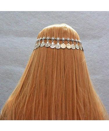 Chargances Handmade Metal Head Chain Disc Pendant Headband Bohemia Headpiece for Prom Festival Holiday Hair Jewelry for Women and Girls - Buy Online on GoSupps.com