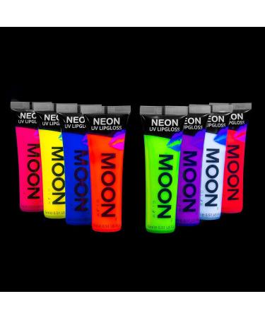 Moon Glow Blacklight Neon Lip Gloss Set - 0.5oz, Pack of 8 | Scented, UV/Blacklight Reactive - Buy Online on GoSupps.com