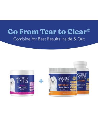 Angels Eyes Tear Stain Wipes for Dogs and Cats | 100 ct | Gentle Eye & Face Wipes for Discharge & Mucus - Buy Online on GoSupps.com