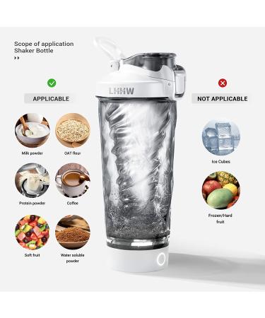 Rechargeable Electric Protein Shaker Bottle - 18oz BPA-Free Blender Cup for Gym & Home - Dark Grey - Buy Online on GoSupps.com