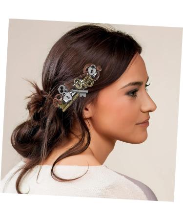 MAGICLULU Clock Retro Barrettes Homecoming Accessories Steampunk Retro Hairpin Steampunk Hair Accessories Hair Topper Brown Hair Grips Lady Headwear Gothic Hair Clip Combination Alloy Coral - Buy Online on GoSupps.com
