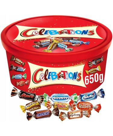 Celebrations Bo te cadeau XXL mini barres chocolat es Mix Snickers Twix et plus encore grand paquet de chocolat 1 bo te de 650 g