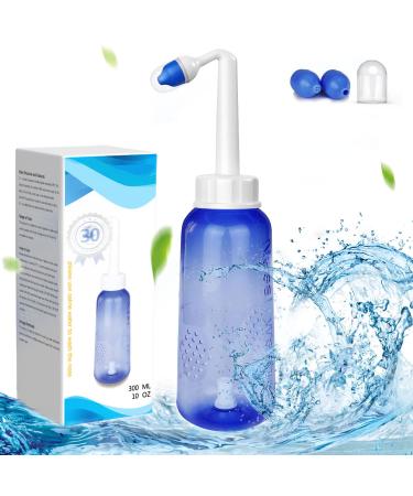 Nasendusche set 300 ml neti pot for rinsing the nose neti pot sinus rinsing nose rinsing salt water nasal douche bottle neti pot kit nose jug nose cleaning and nasal rinse