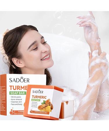 Organic Turmeric Soap Turmeric Face Soap For Sensitive Skin Turmeric Soap Bar For Hyperpigmentation Turmeric Soap Bar For Face & Body Natural Handcrafted Skincare Soap For Hyperpigmentation - Buy Online on GoSupps.com