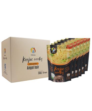Hethstia Konjac Noodle Diet Angel Hair 6 Pack - Low-Carb, Plant-Based Shirataki Noodle for Keto, Paleo, and Vegan Diets - Sugar-Free, Gluten-Free, and Low Calorie Oat Flavor Option - Buy Online on GoSupps.com