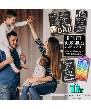 Honey Dew Gifts 5x10 Hanging Wood Sign: Take Off Shoes & Stay a While - Home Decor - Buy Online on GoSupps.com