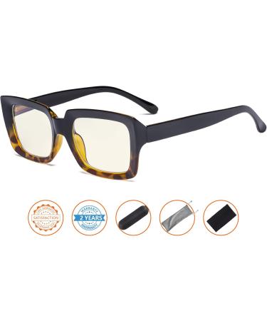 CessBlu Ladies Oversized Blue Light Filter Glasses - UV Blocking Computer Readers in Tortoise Style 2.5x Magnification - Buy Online on GoSupps.com