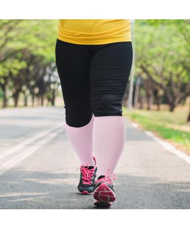 Ancrina Plus Size Compression Socks for Women & Men - 5XL-6XL Pink | Ideal for Sports Running Air Travel & Cycling - Buy Online on GoSupps.com