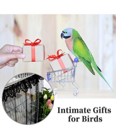 Adjustable Bird Cage Seed Catcher - Black Nylon Mesh with Twinkle Moon Star - 78.7 x 15.7 Inch - For Parrot Parakeet Cages - Buy Online on GoSupps.com