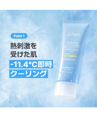 MAKE P:REM Hyal Water-Fit Sunscreen, Law-Irritation Hydrating Face & Body Sunscreen, SPF 50+ PA++++, Korean Sunscreen, 3.38 fl.oz., 100ml - Buy Online on GoSupps.com
