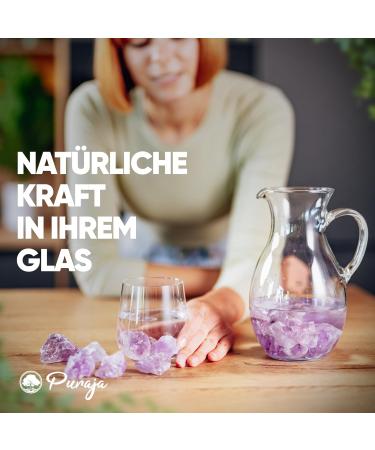 Puraja Amethyst Gemstones Set - Natural Raw Stones for Healing Water and Chakra Use | Premium 1000g Pure Crystals - Buy Online on GoSupps.com